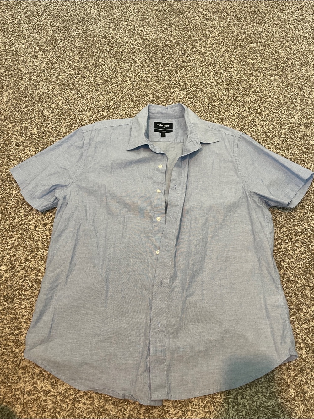 Bonobos Light Blue Short-Sleeve Button-Down Shirt
